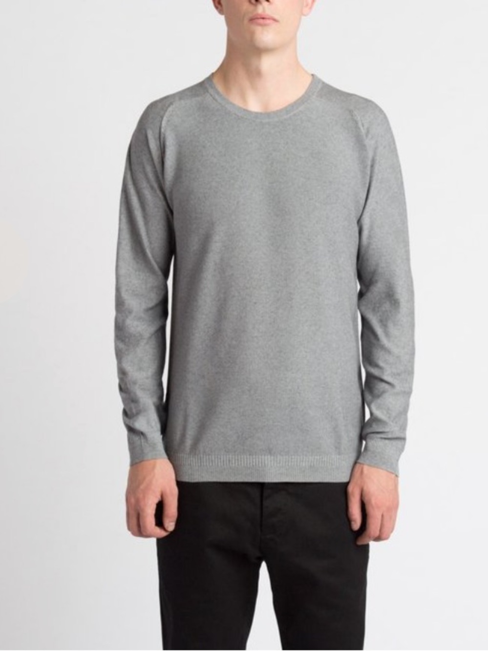 Wings and horns cotton cashmere blend knit Crewneck Sweater Medium